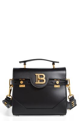 Balmain B-Buzz 23 Monogram Leather Top Handle Bag in 0Pa Black