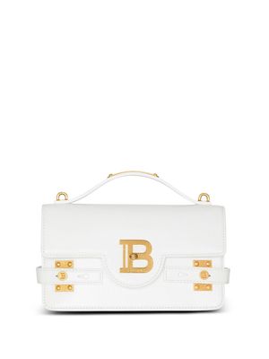 Balmain B-Buzz 24 leather tote bag - White