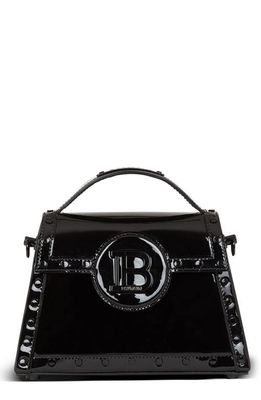 Balmain B-Buzz Dynasty Patent Leather Top Handle Bag in 0Pa Black