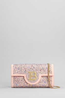 Balmain B Buzz Hand Bag In Rose-pink Suede