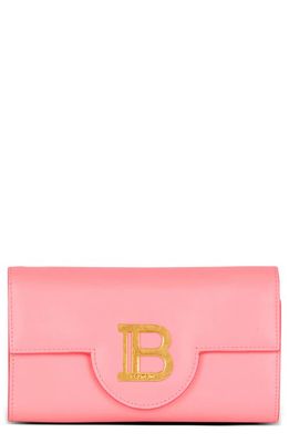 Balmain B-Buzz Lambskin Leather Wallet on a Chain in Pink