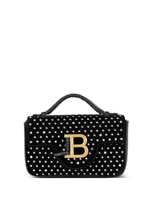 Balmain B-Buzz velvet-effect mini bag - EAC