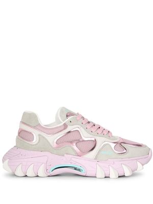 Balmain B-East leather low-top sneakers - Pink