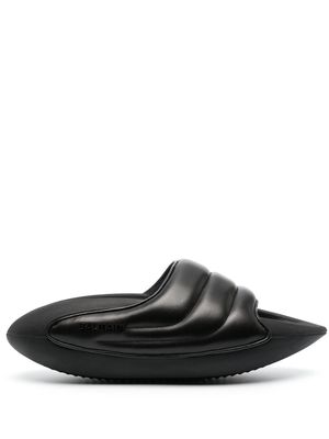 Balmain B-IT leather platform sandals - Black