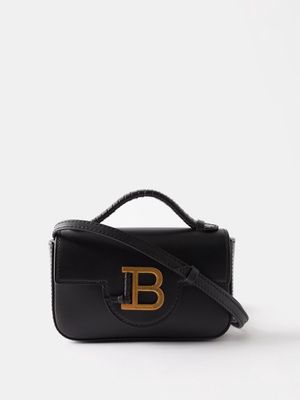 Balmain - Bbuzz Mini Leather Cross-body Bag - Womens - Black