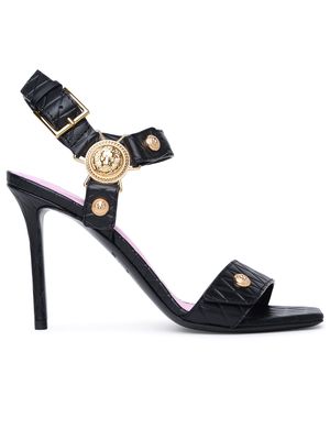 Balmain Black Leather Sandals