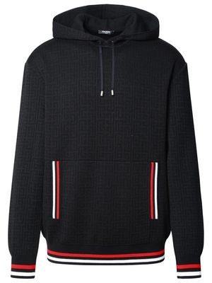 Balmain Black Merino Wool Blend Sweater