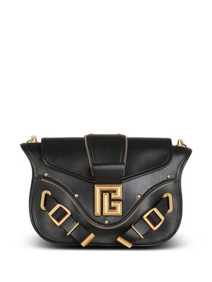 Balmain Blaze leather satchel bag - Black