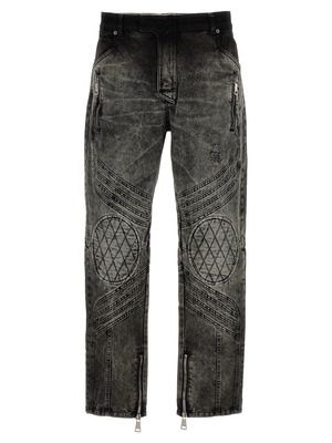 Balmain bleached Motor Denim Jeans