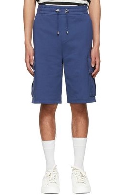 Balmain Blue Cotton Shorts