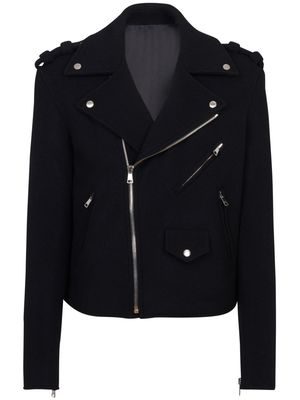 Balmain brushed biker jacket - Black