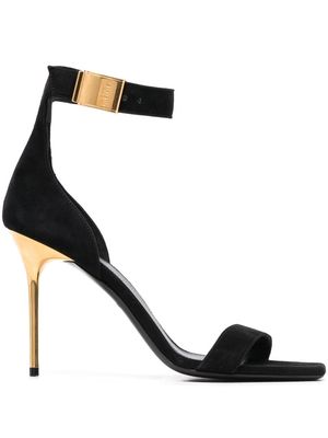 Balmain buckle-ankle stiletto sandals - Black