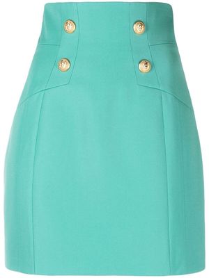 Balmain button-detail pencil skirt - Green