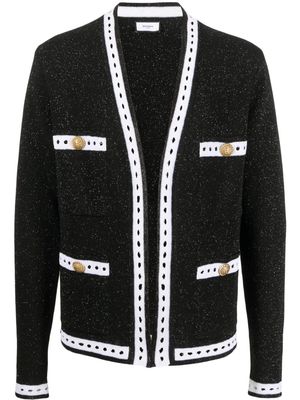 Balmain button-detail wool cardigan - Black