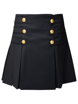 Balmain Button Embellished Pleated Skirt