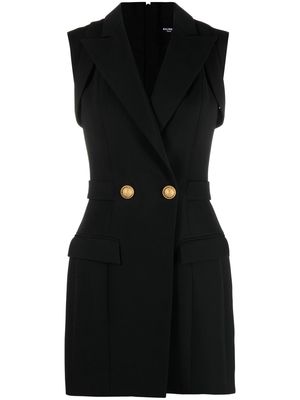 Balmain button-embellished tailored dress - Black