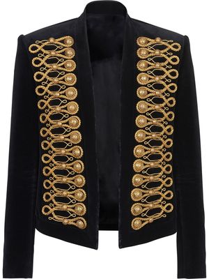Balmain button-embossed velvet jacket - Black
