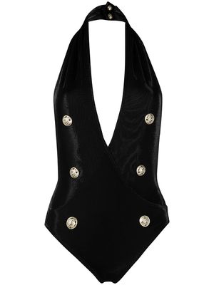 Balmain buttoned swimsuit - Black