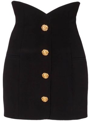Balmain buttoned tulip miniskirt - Black