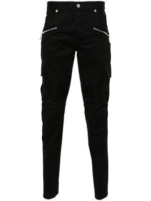 Balmain cargo-pockets stretch-cotton trousers - Black