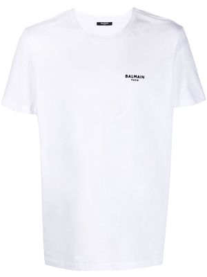 Balmain chest-logo crewneck T-shirt - White