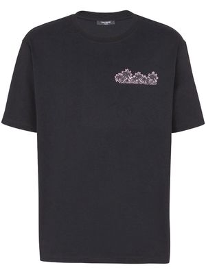 Balmain Club-print cotton T-shirt - Black