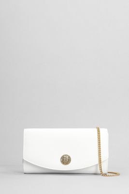 Balmain Clutch In White Leather