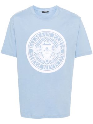 Balmain Coin cotton T-shirt - Blue