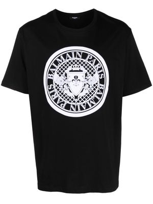 Balmain Kids logo-appliqué cotton T-shirt - White