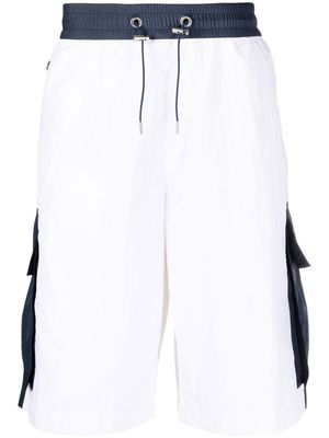 Balmain colour-block cargo shorts - White