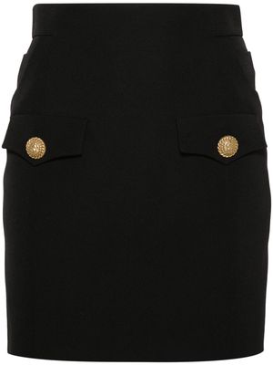 Balmain crepe virgin wool mini skirt - Black