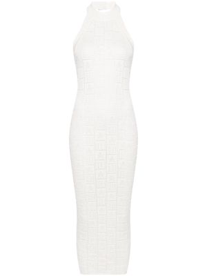 Balmain crochet-knit midi dress - White