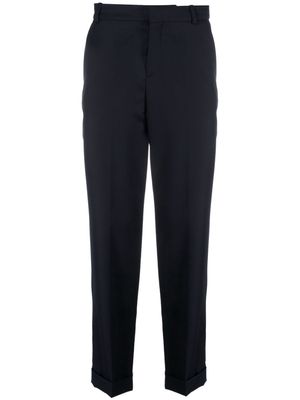 Balmain cropped straight-leg trousers - Blue