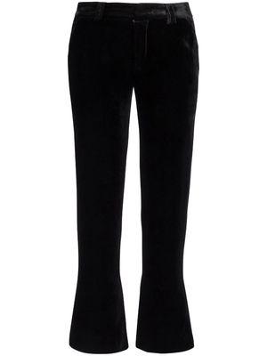 Balmain cropped velvet trousers - Black