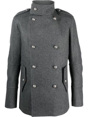 Balmain double-breasted coat - Grey
