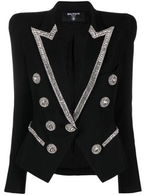 Balmain double-breasted embellished jacket - Black