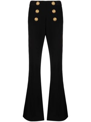 Balmain double-button flared trousers - Black