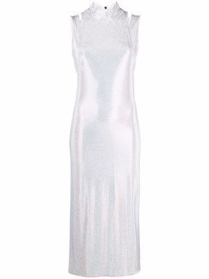 Balmain embellished mid length dress - White