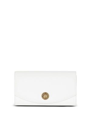 Balmain Emblème leather crossbody bag - White