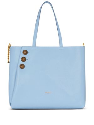 Balmain Emblème leather shoulder bag - Blue