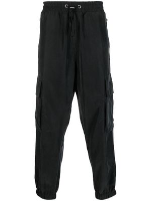 Balmain embossed-logo modal-blend cargo pants - Black
