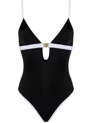 Balmain embossed logo one-piece swimsuit - Black