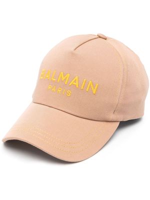 Balmain embroidered-logo baseball cap - Brown