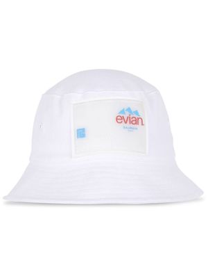 Balmain Evian-patch bucket hat - White