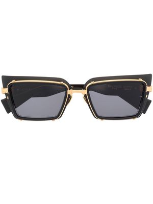 Balmain Eyewear Admirable rectangle-frame sunglasses - Black