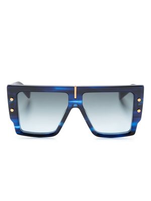 Balmain Eyewear B-Grand logo-plaque sunglasses - Blue
