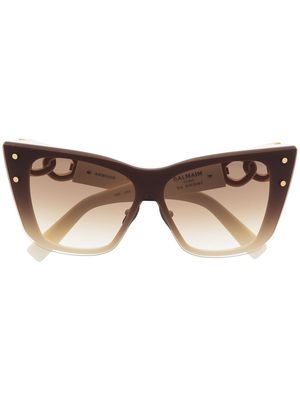 Balmain Eyewear cat-eye sunglasses - Neutrals