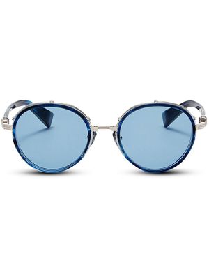Balmain Eyewear Croissy round tinted sunglasses - Blue