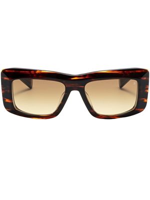 Balmain Eyewear Envie rectangle-frame sunglasses - Brown