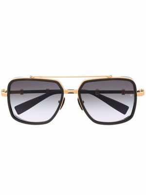 Balmain Eyewear gradient-frames pilot sunglasses - Gold